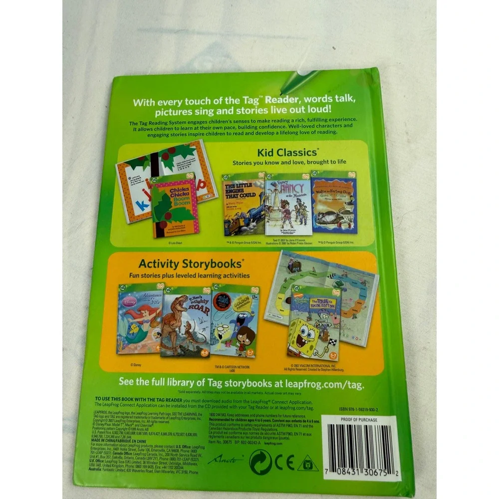 Disney Pixar Cars Tractor Tipping LeapFrog Tag Reading System Book Ages 4-6